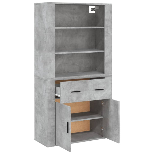 Betongrauer Schrank Rozalaia (Holz)