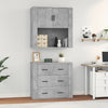 Technischer Holzschrank in Betongrau