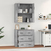 Technischer Holzschrank in Betongrau