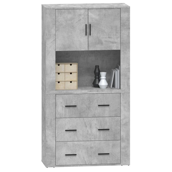Technischer Holzschrank in Betongrau