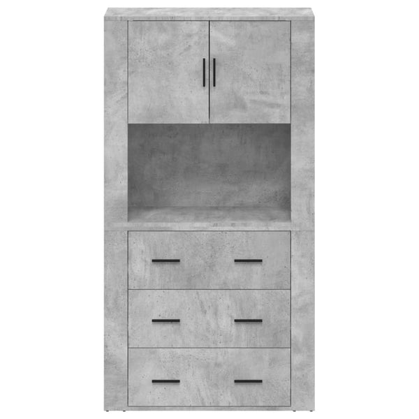 Technischer Holzschrank in Betongrau