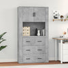 Technischer Holzschrank in Betongrau