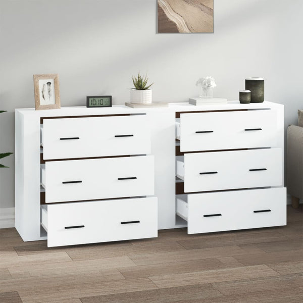 Weiße Sideboards Kougionas (2er-Set Holz)
