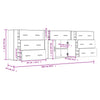 Betongraue Sideboards 3 St. aus Holzwerkstoff