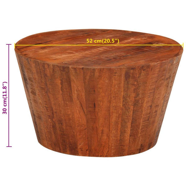 Couchtisch Lava Ø 52x30cm (raues Mangoholz)