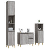 Grauer Badschrank-Set Beisim 3-teilig (Sonoma-Holz)