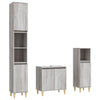 Graues Badmöbel-Set Andriyan (3-teilig, Sonoma Holz)