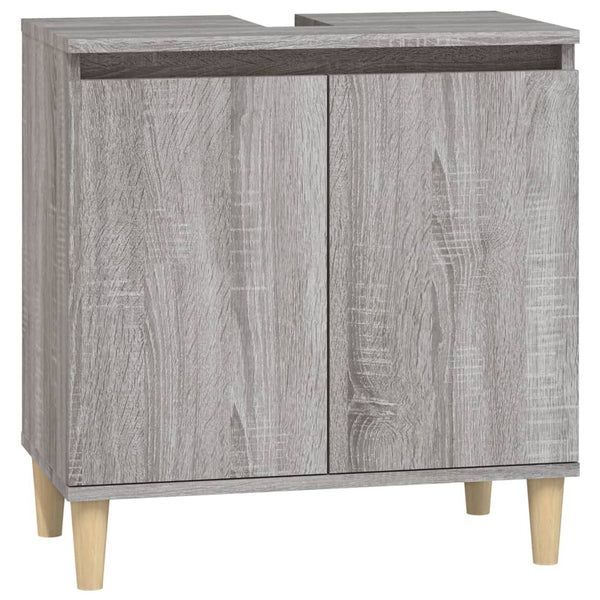 Graues Badmöbel-Set Andriyan (3-teilig, Sonoma Holz)