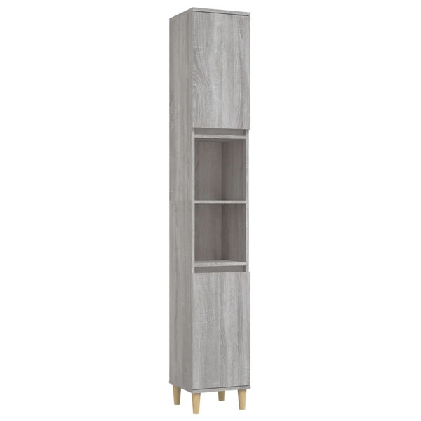 Graues Badmöbel-Set Andriyan (3-teilig, Sonoma Holz)