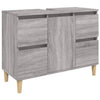 Graues Badezimmermöbel-Set Reinhilde (3-teilig, Sonoma Eiche)