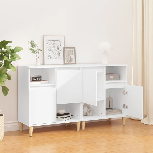Weißes Sideboard Dolenga 60x35x70cm (2 Stück, Holz)