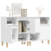 Weißes Sideboard Dolenga 60x35x70cm (2 Stück, Holz)