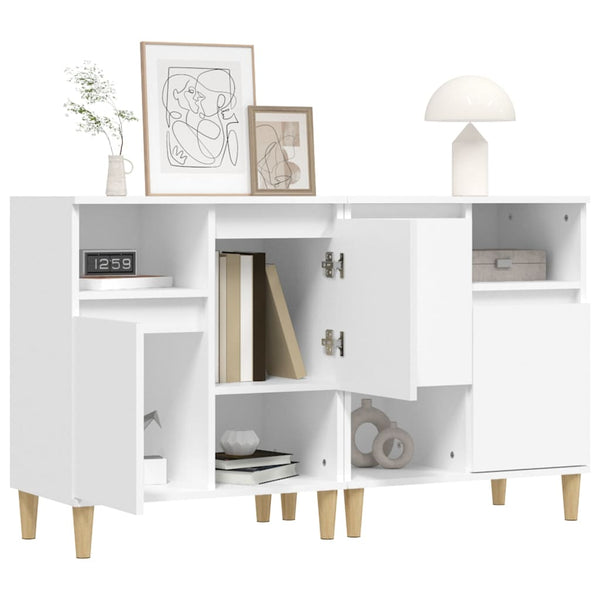 Weißes Sideboard Dolenga 60x35x70cm (2 Stück, Holz)