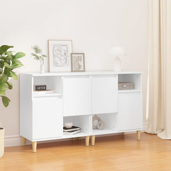 Weißes Sideboard Dolenga 60x35x70cm (2 Stück, Holz)