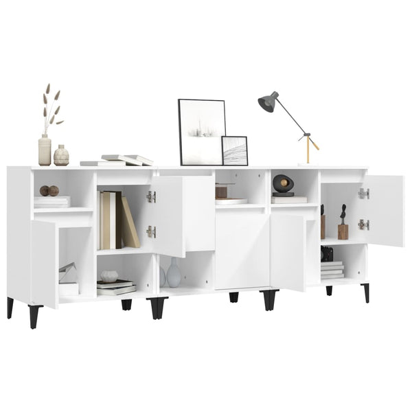 Weißer Beistellschrank Bogat 60x35x70cm (3-türig aus Holz)