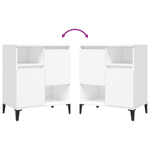 Weißer Beistellschrank Bogat 60x35x70cm (3-türig aus Holz)