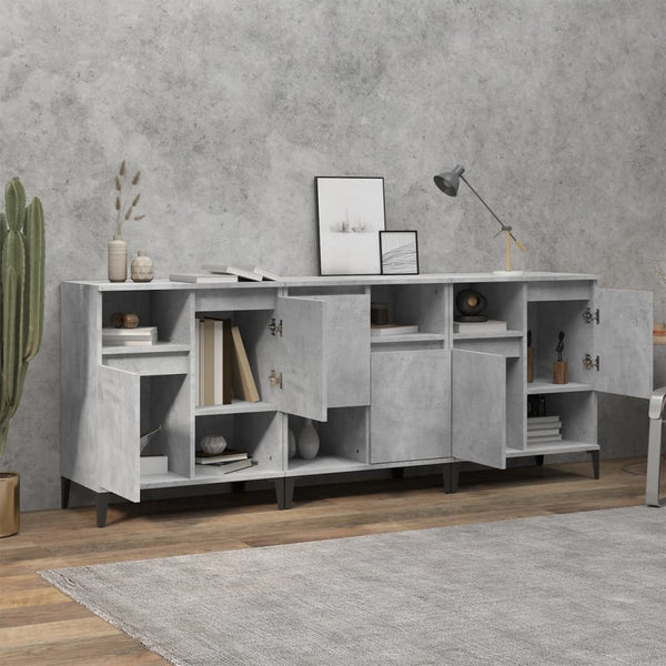 Betongraue Kommoden Bogat 60x35x70cm (3 Stück Holz)