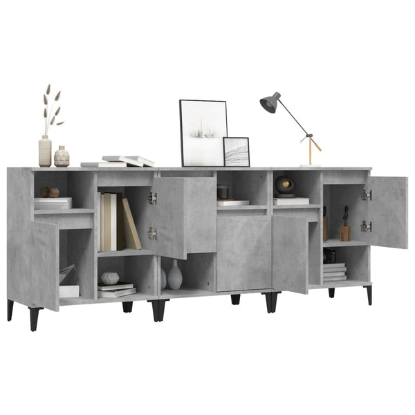 Betongraue Kommoden Bogat 60x35x70cm (3 Stück Holz)