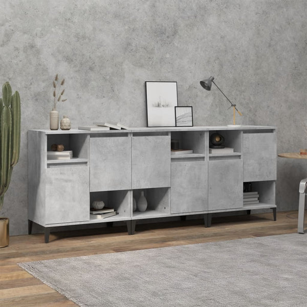 Betongraue Kommoden Bogat 60x35x70cm (3 Stück Holz)