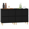 Schwarze Sideboards Ortvin 60x35x70cm (2 Stück, Holz)