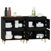 Schwarze Sideboards Ortvin 60x35x70cm (2 Stück, Holz)