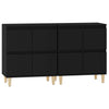 Schwarze Sideboards Ortvin 60x35x70cm (2 Stück, Holz)