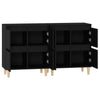 Schwarze Sideboards Ortvin 60x35x70cm (2 Stück, Holz)