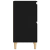 Schwarze Sideboards Ortvin 60x35x70cm (2 Stück, Holz)
