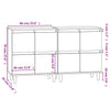 Schwarze Sideboards Ortvin 60x35x70cm (2 Stück, Holz)