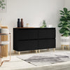 Schwarze Sideboards Ortvin 60x35x70cm (2 Stück, Holz)