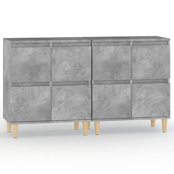 Betongraue Sideboards Ortvin 60x35x70cm (2 Stück Holz)