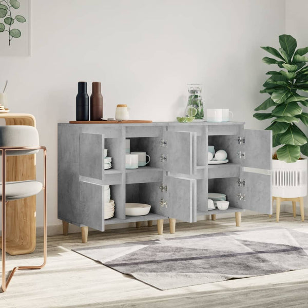 Betongraue Sideboards Ortvin 60x35x70cm (2 Stück Holz)