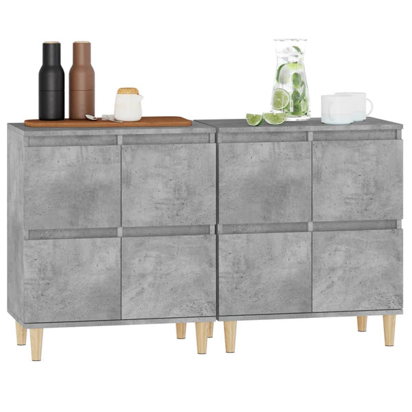 Betongraue Sideboards Ortvin 60x35x70cm (2 Stück Holz)