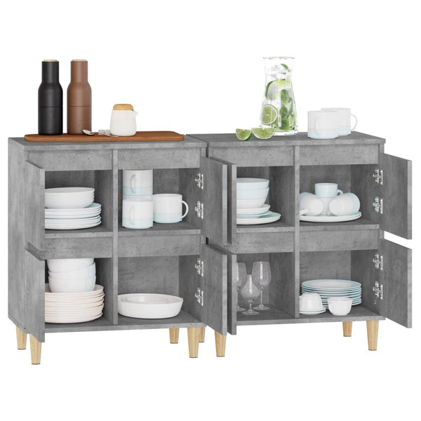 Betongraue Sideboards Ortvin 60x35x70cm (2 Stück Holz)