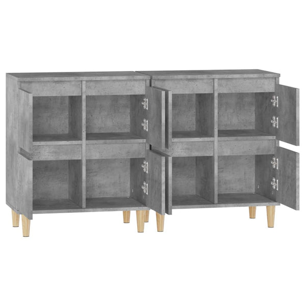 Betongraue Sideboards Ortvin 60x35x70cm (2 Stück Holz)