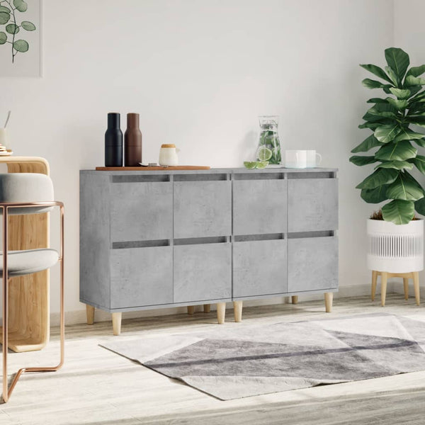 Betongraue Sideboards Ortvin 60x35x70cm (2 Stück Holz)