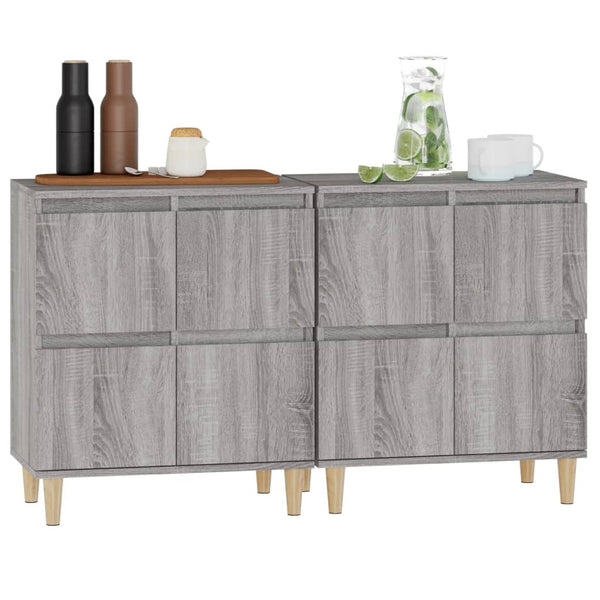 Graue Kommode Ortvin 60x35x70cm (2 Stück Holz)