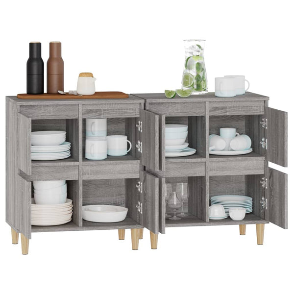 Graue Kommode Ortvin 60x35x70cm (2 Stück Holz)