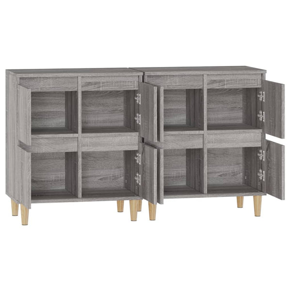 Graue Kommode Ortvin 60x35x70cm (2 Stück Holz)