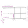 Graue Kommode Ortvin 60x35x70cm (2 Stück Holz)