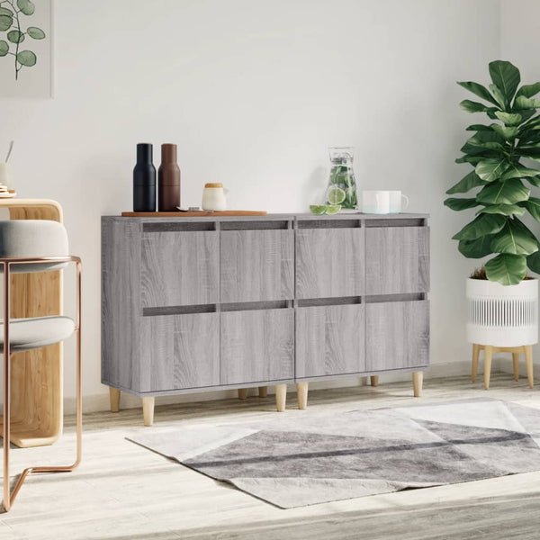 Graue Kommode Ortvin 60x35x70cm (2 Stück Holz)