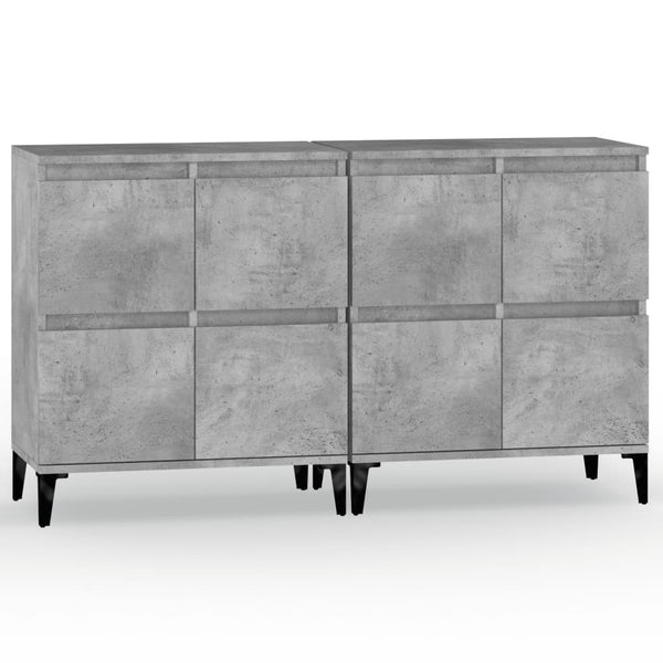 Betongraue Kommoden Sharyn 60x35x70cm (2 Stück, Holz)