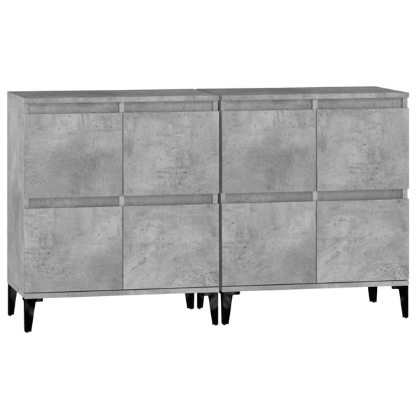 Betongraue Kommoden Sharyn 60x35x70cm (2 Stück, Holz)