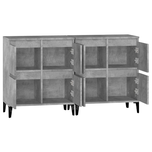 Betongraue Kommoden Sharyn 60x35x70cm (2 Stück, Holz)