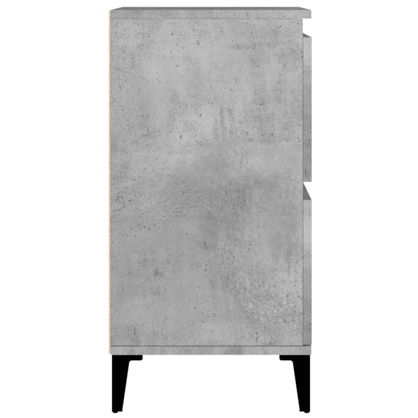 Betongraue Kommoden Sharyn 60x35x70cm (2 Stück, Holz)