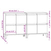 Betongraue Kommoden Sharyn 60x35x70cm (2 Stück, Holz)