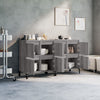 Grauer Beistellschrank Sharyn 60x35x70cm (2 Stück, Holz)