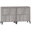 Grauer Beistellschrank Sharyn 60x35x70cm (2 Stück, Holz)
