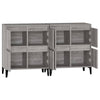 Grauer Beistellschrank Sharyn 60x35x70cm (2 Stück, Holz)