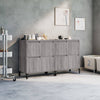 Grauer Beistellschrank Sharyn 60x35x70cm (2 Stück, Holz)